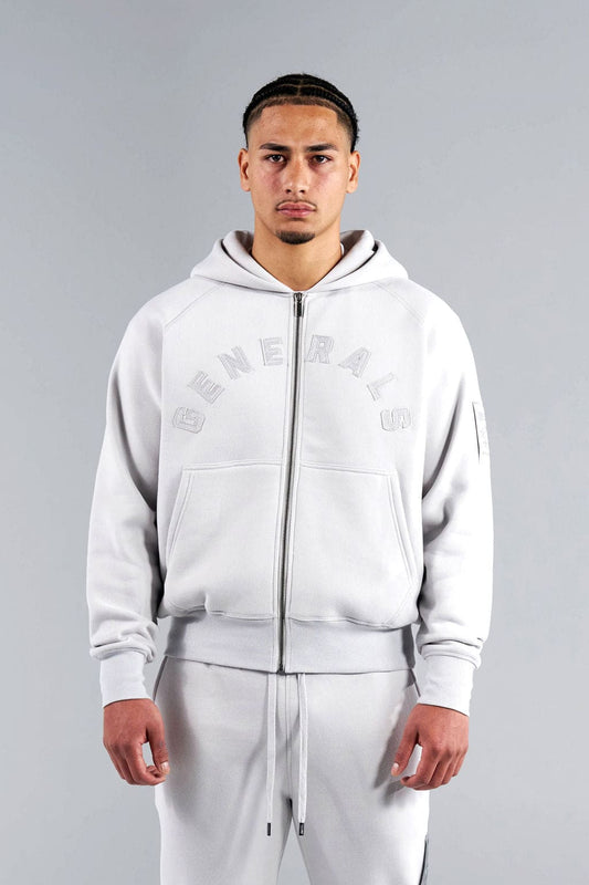 Generals Classic Fit Raglan Zip Hoodie Nimbus Cloud