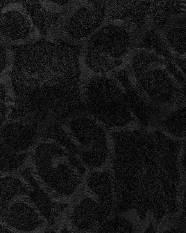 Mono Logo Jacquard Monogram Hoodie Black
