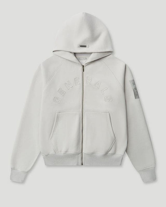 Generals Classic Fit Raglan Zip Hoodie Nimbus Cloud