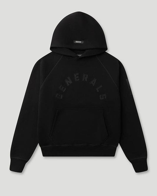 Generals Classic Fit Raglan Hoodie Jet Black