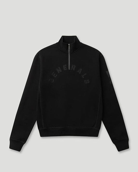 Generals Classic Qtr Zip Jet Black