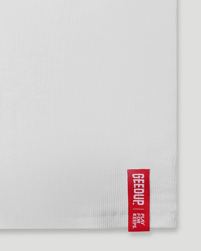 Team Logo Ribbed Tank Top White