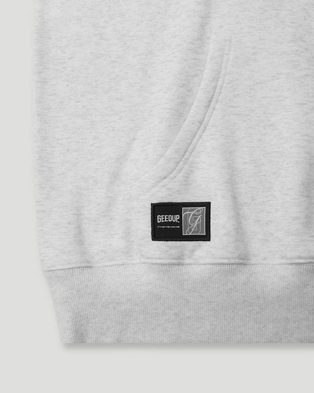 Team Logo Cursive Hoodie White Marle/Red