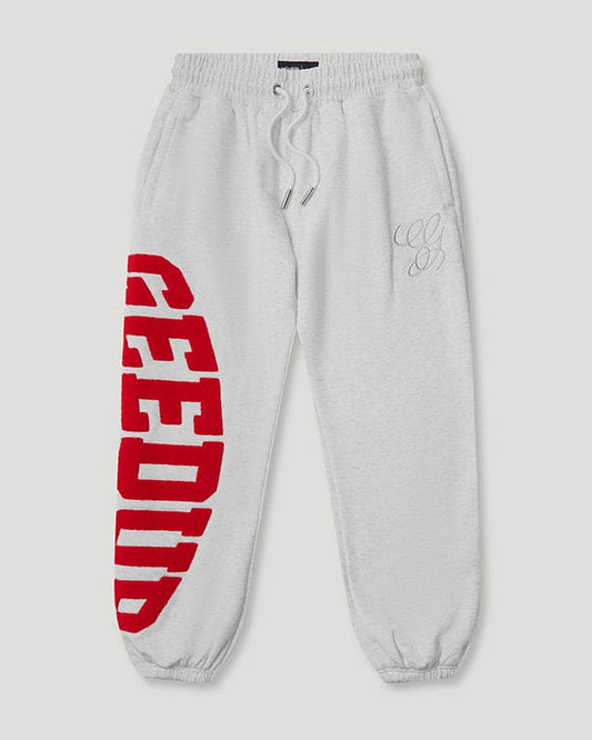 Team Logo Cursive Trackpant White Marle/Red