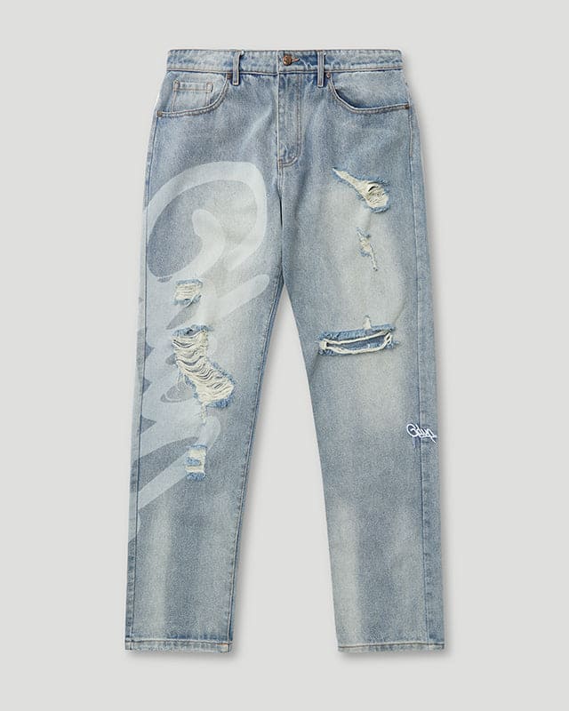 Handstyle Denim Pant Washed Blue