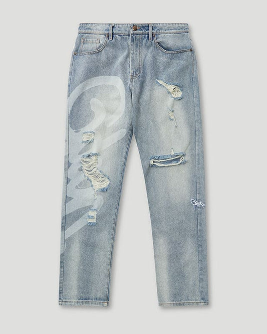 Handstyle Denim Pant Washed Blue