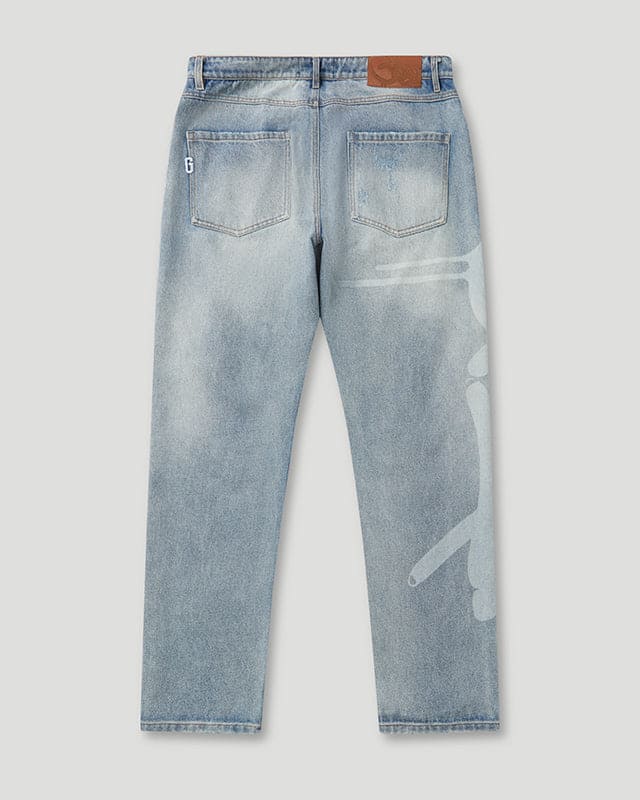 Handstyle Denim Pant Washed Blue
