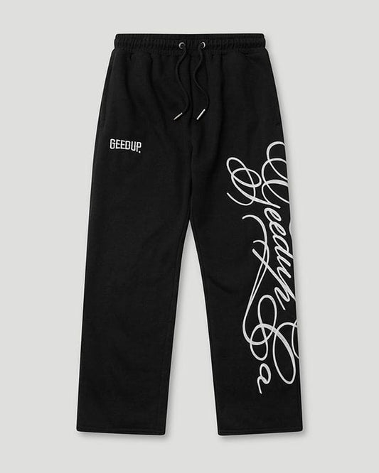 Cursive Logo Trackpant Black/White