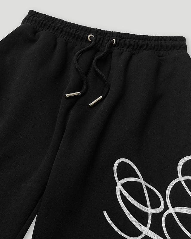 Cursive Logo Trackpant Black/White