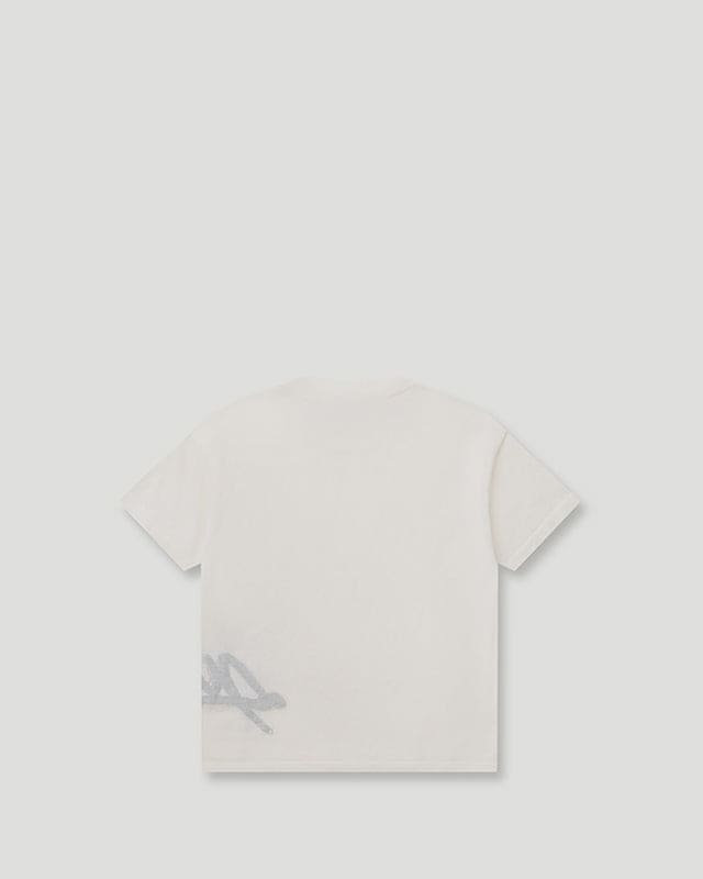 Handstyle Logo Knitted Lil Don Tee Cream/Grey