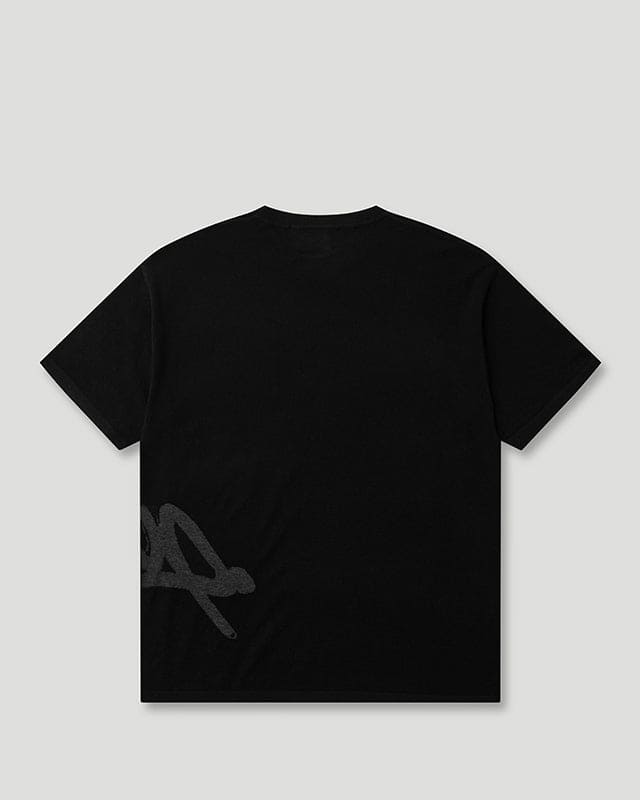 Handstyle Logo Knitted Tee Black/Grey