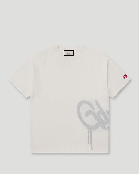 Handstyle Logo Knitted Tee Cream/Grey