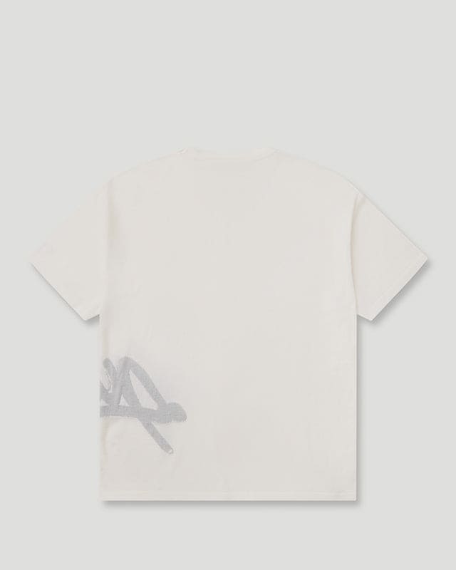 Handstyle Logo Knitted Tee Cream/Grey