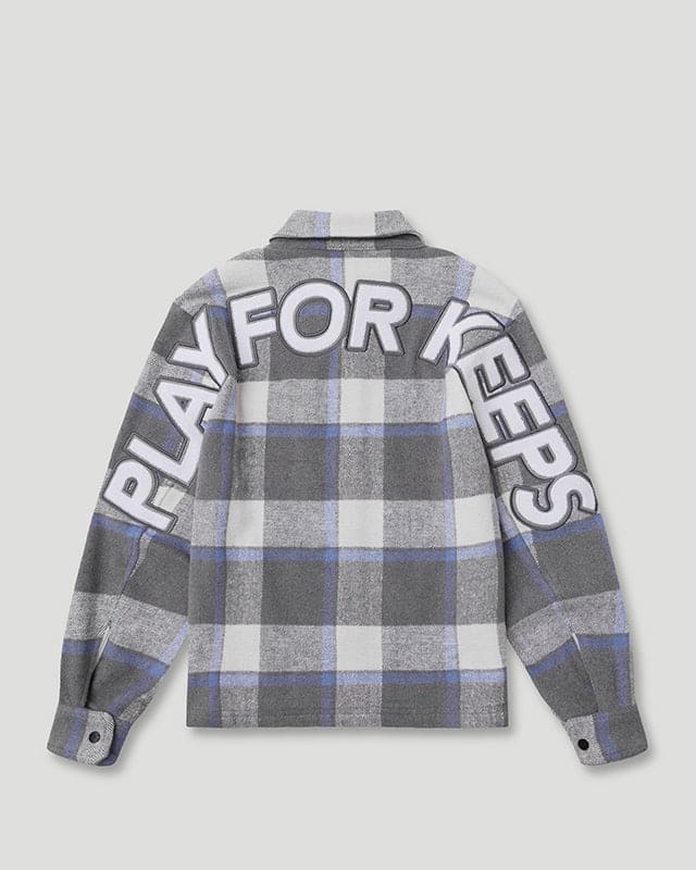 PFK Flannel Jacket Grey Blue/Cream