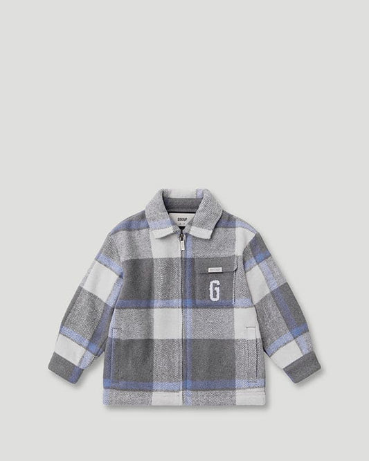 PFK Flannel Jacket Lil Don Grey Blue/Cream