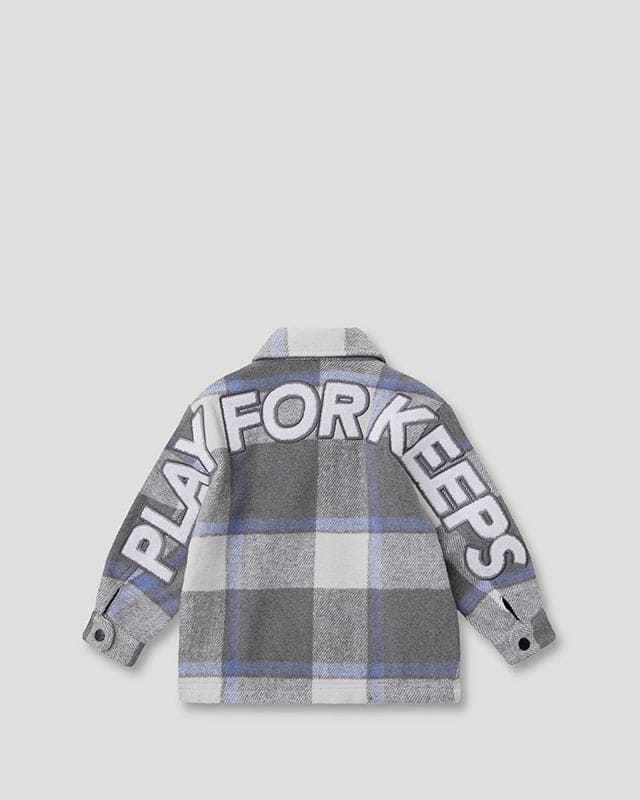 PFK Flannel Jacket Lil Don Grey Blue/Cream