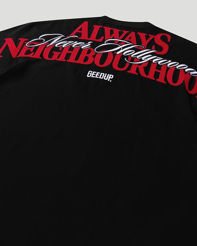 Always Neighbourhood Tee - Black/Red