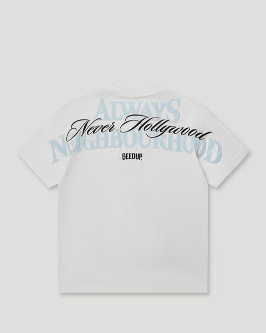 Always Neighbourhood Tee - White/Baby Blue