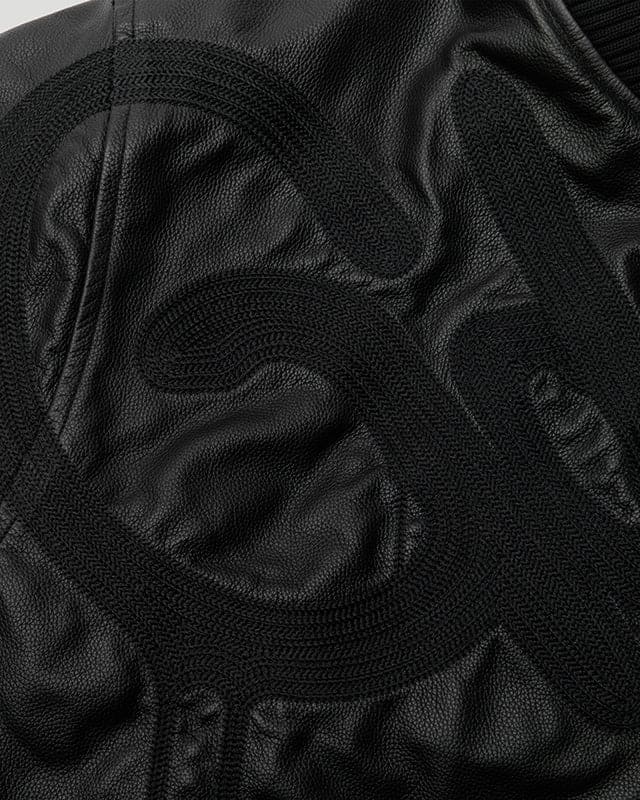 Handstyle Team Logo Reversible Leather/Faux Fur Jacket