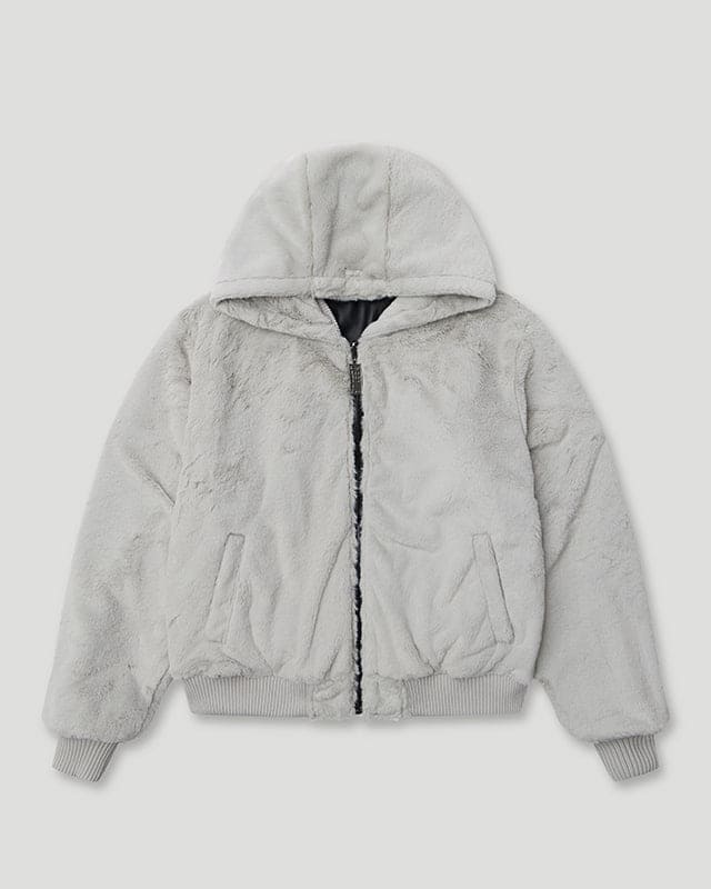 Handstyle Team Logo Reversible Leather/Faux Fur Jacket