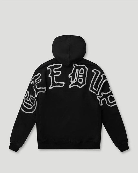 Ol' English Oversized Hoodie Black